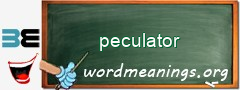 WordMeaning blackboard for peculator